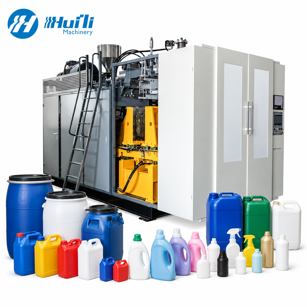 Máquina automática de moldagem por sopro e extrusão para fabricação de garrafas HDPE e PP Jerry Can